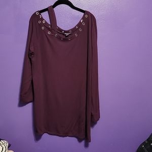 Voilet offer one shoulder blouse